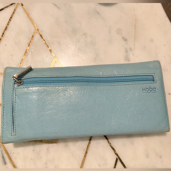 HOBO Light Blue Leather Wallet - Picture 2 of 13